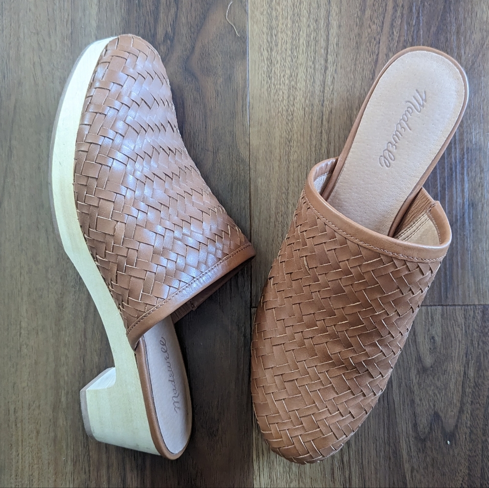 Madewell woven leather mules
